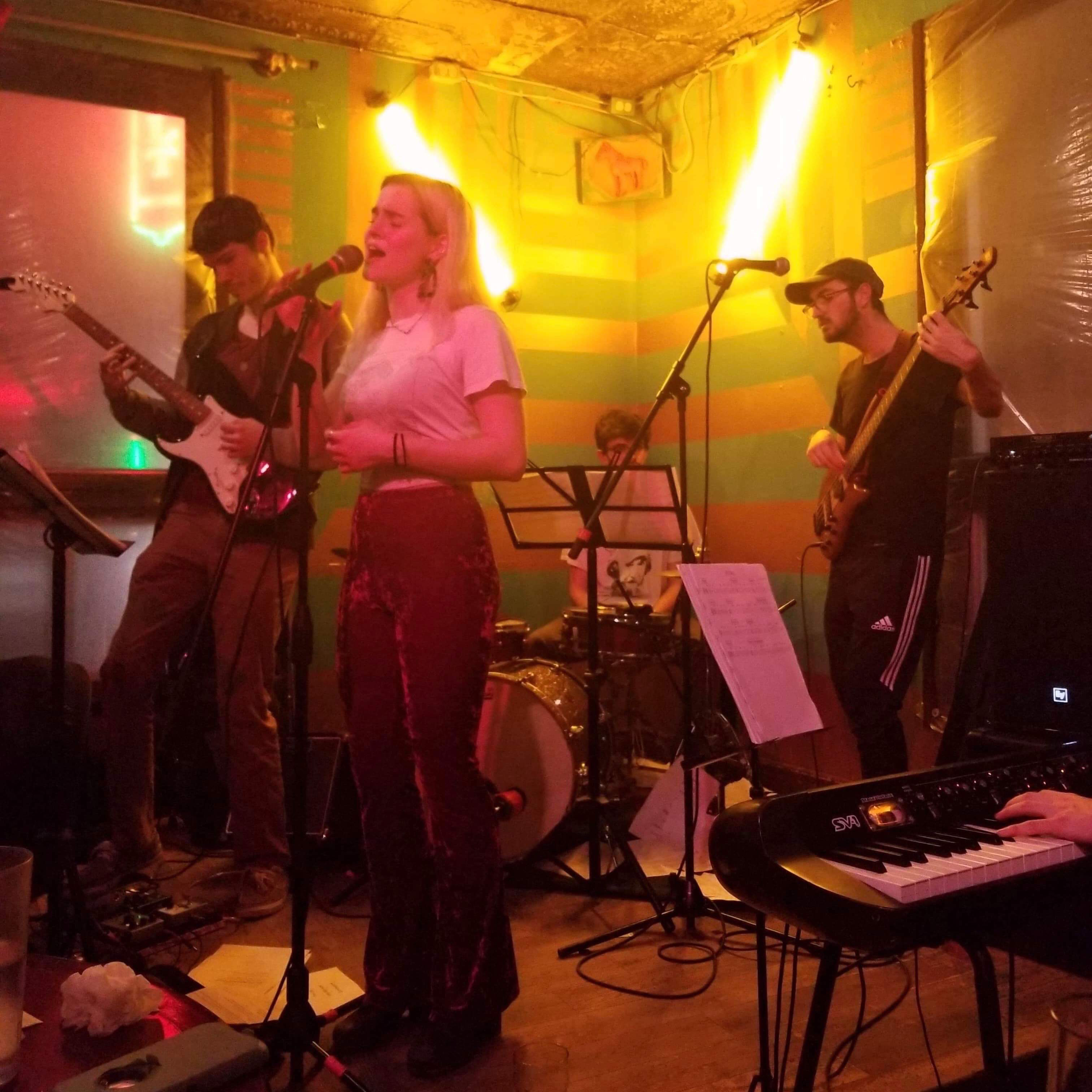 Performing with my band at L'Escalier